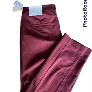 Christopher Banks NWT Trousers Size 10 Average Mid Rise Slacks Rust Red